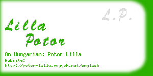 lilla potor business card